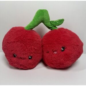 Mimicoco Double Cherries Plush Heavy Hug Me Cherry Toy Red Green 1.12 lbs
